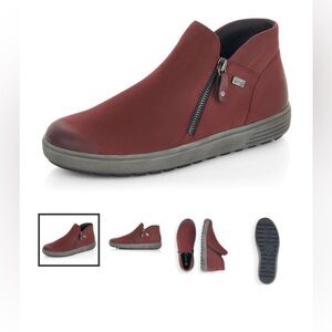 New Remonte ankle boot women’s in wine. Suede, soft foam, EU 42